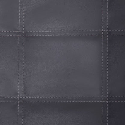 Massage Chaiselongue mit Kissen Grau Kunstleder