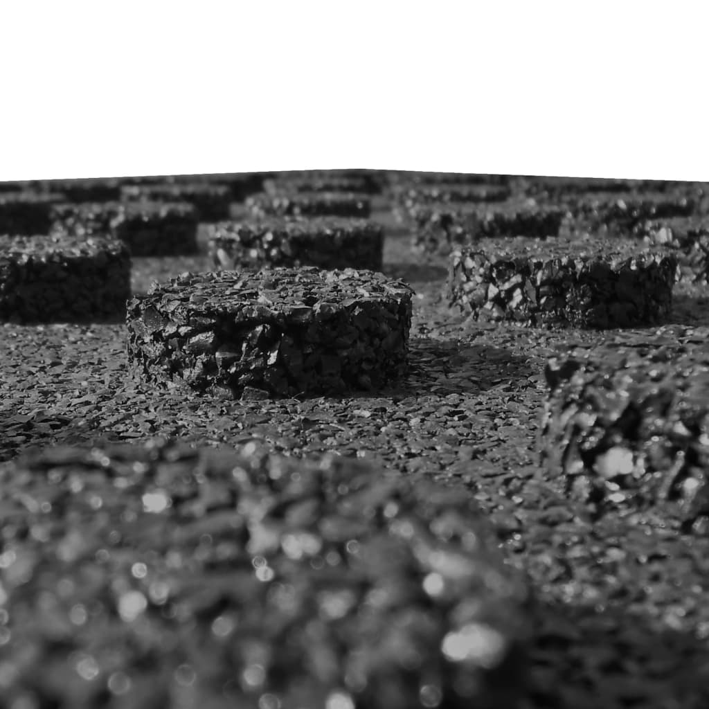 Fall protection tiles 12 pcs. Rubber 50 x 50 x 3 cm Black