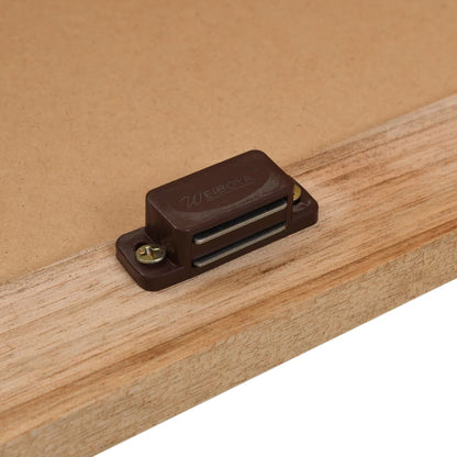 Washbasin cabinet with mirror made of solid walnut