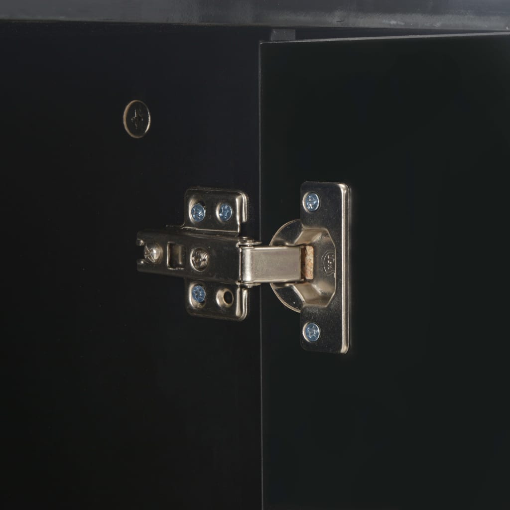 Komoda visoki sjaj crna 107x35x80,5 cm