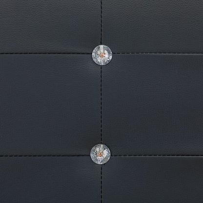 Bettgestell Schwarz Kunstleder 140x200 cm