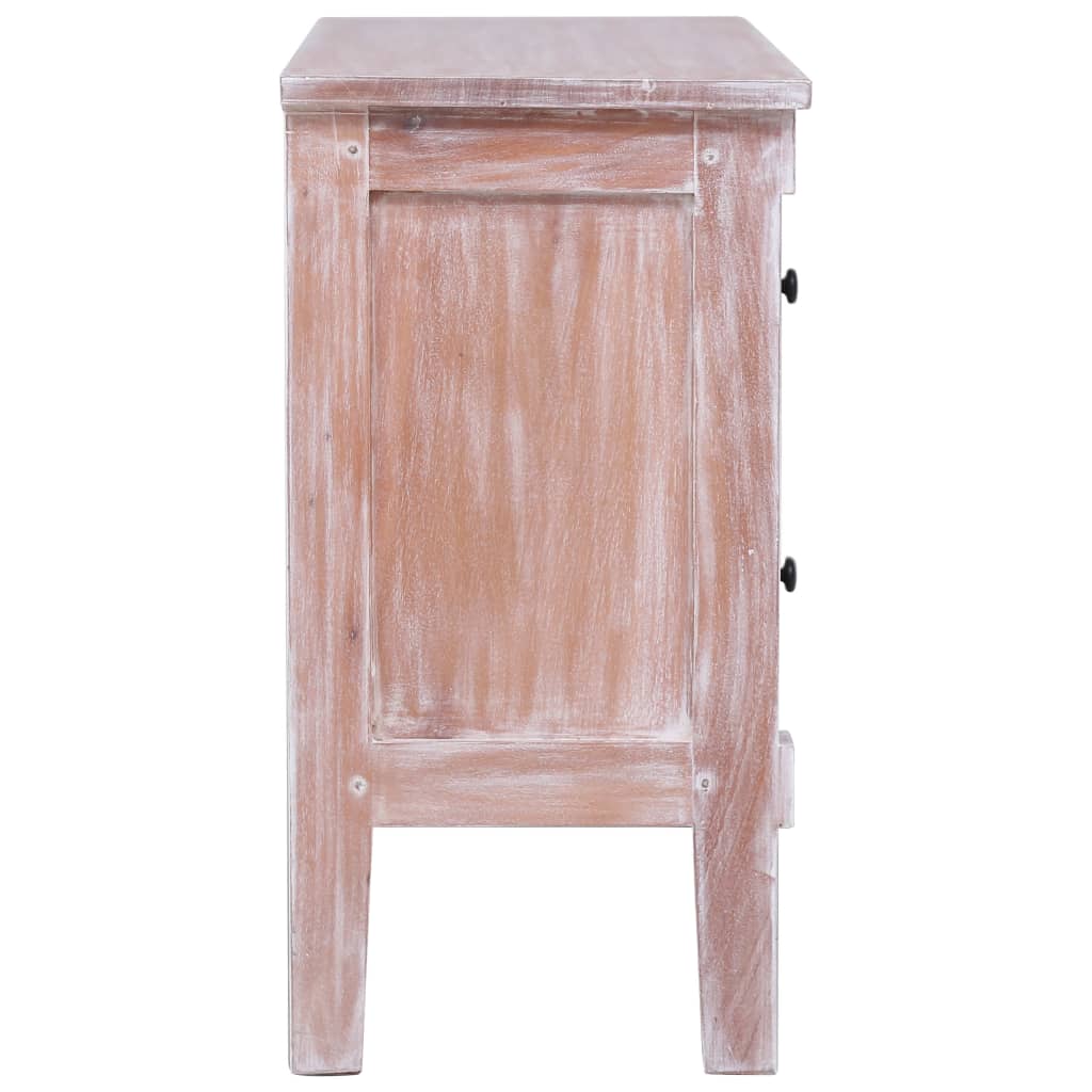 Komoda s 2 ladice 90 x 30 x 60 cm od punog mahagonija