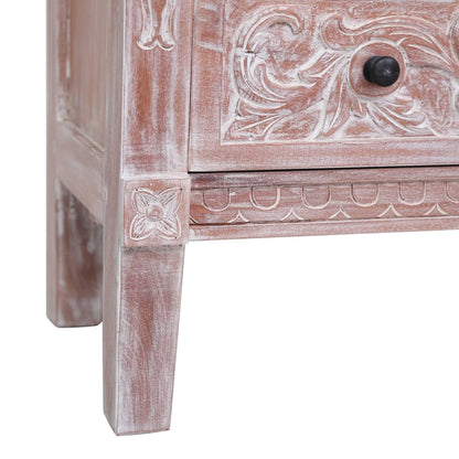 Komoda s 2 ladice 90 x 30 x 60 cm od punog mahagonija