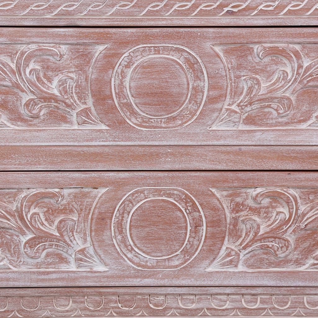 Komoda s 2 ladice 90 x 30 x 60 cm od punog mahagonija