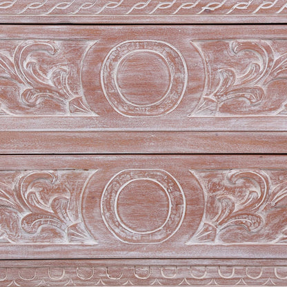 Komoda s 2 ladice 90 x 30 x 60 cm od punog mahagonija