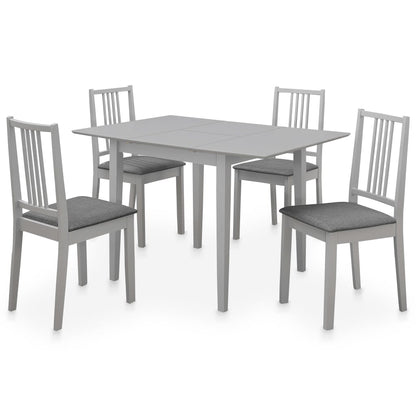 5-piece dining set MDF grey