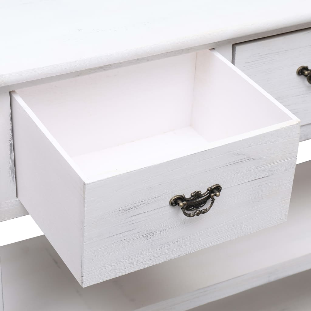 Komoda antik bijela 115x30x76 cm drvo