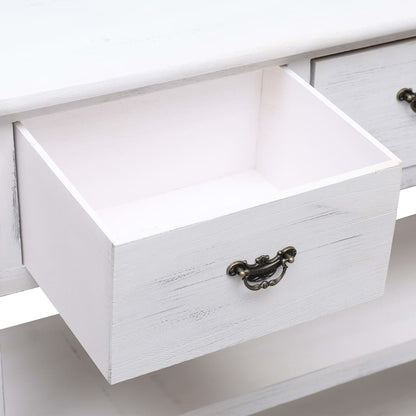 Komoda antik bijela 115x30x76 cm drvo