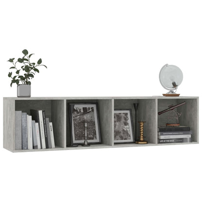 Bookcase/TV cabinet concrete grey 143×30×36 cm
