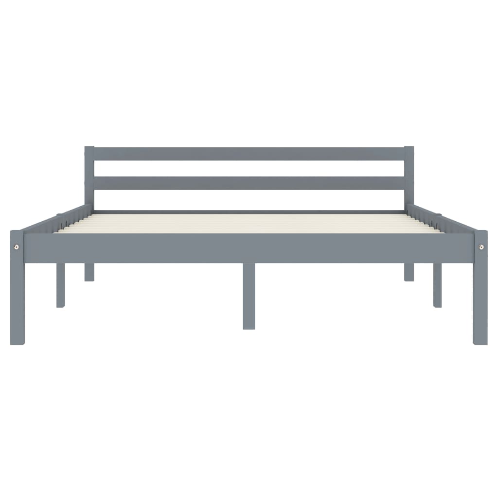 Krevet od punog drveta sivi bor 140x200 cm