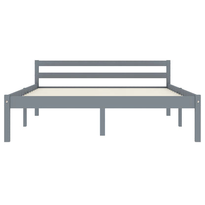 Krevet od punog drveta sivi bor 140x200 cm