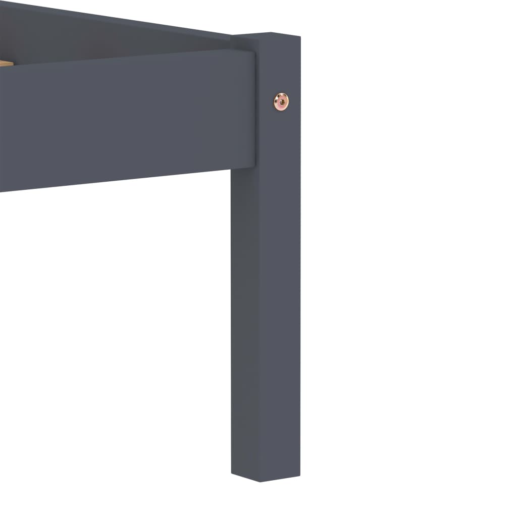 Krevet od punog drveta sivi bor 140x200 cm