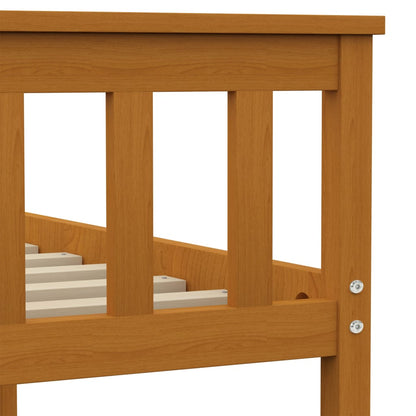 Krevet od punog drva med smeđi bor 140x200 cm