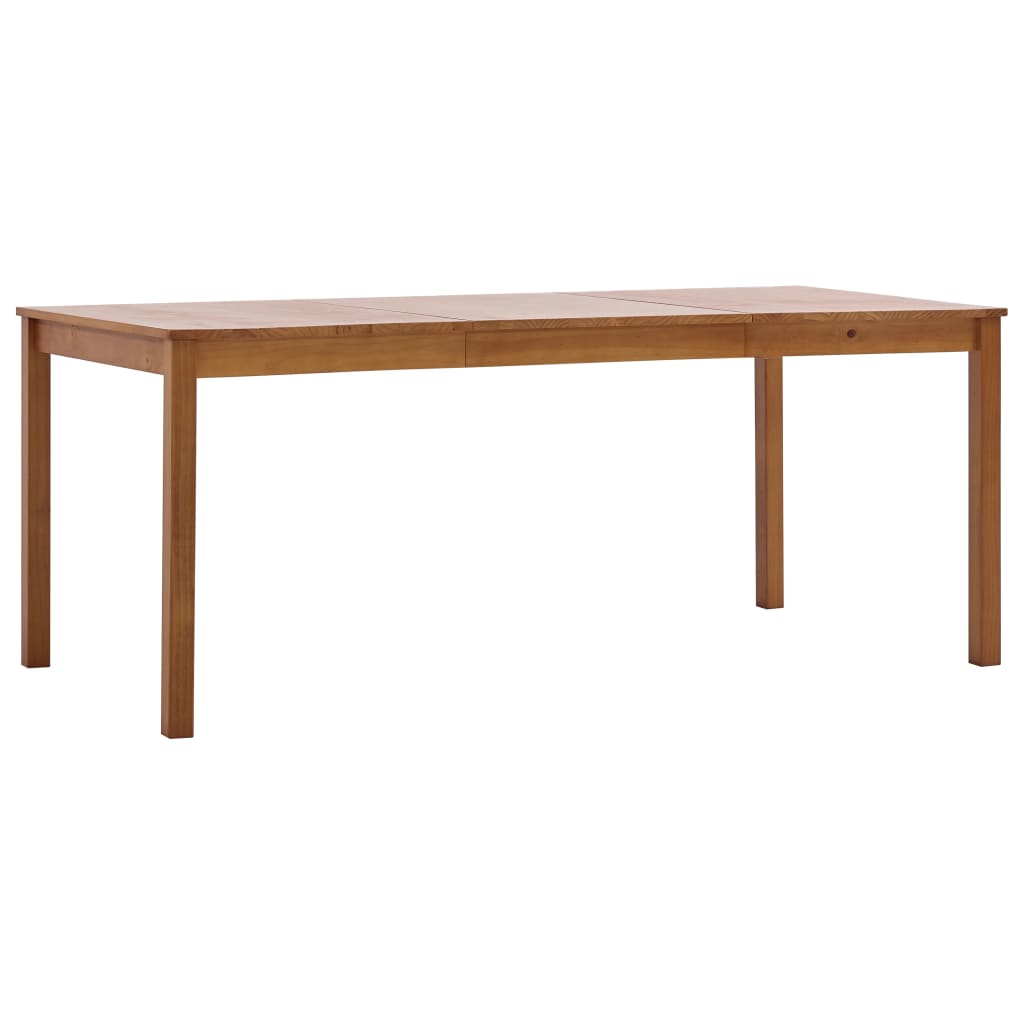 Dining table honey brown 180 x 90 x 73 cm pinewood