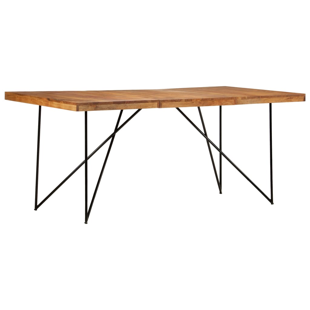 Dining table 180 x 90 x 76 cm solid acacia wood