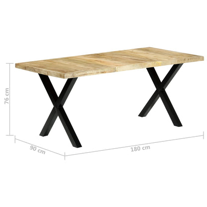 Dining table 180×90×76 cm mango solid wood