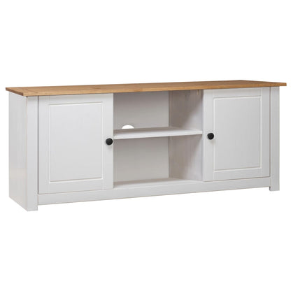 TV cabinet white 120x40x50 cm solid Panama pine