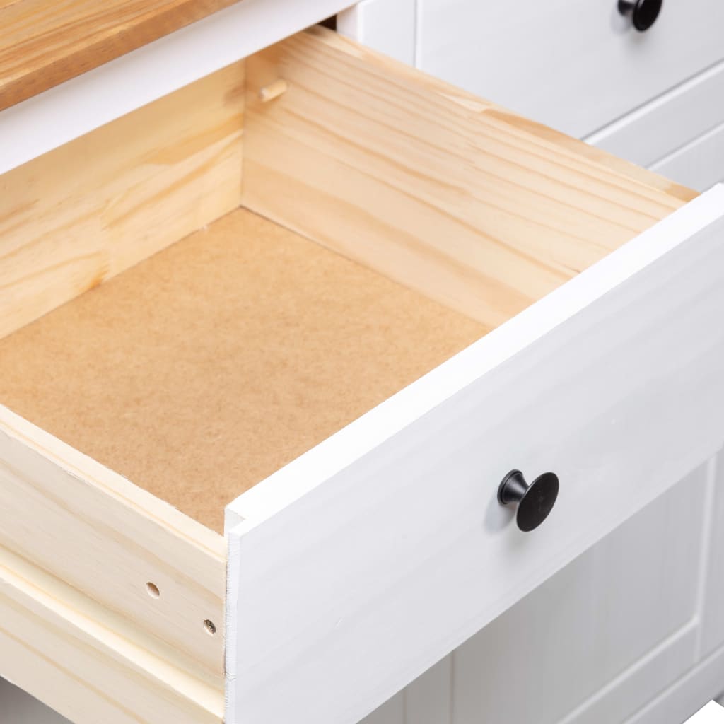 Komoda bijela 93x40x80 cm borovina Panama