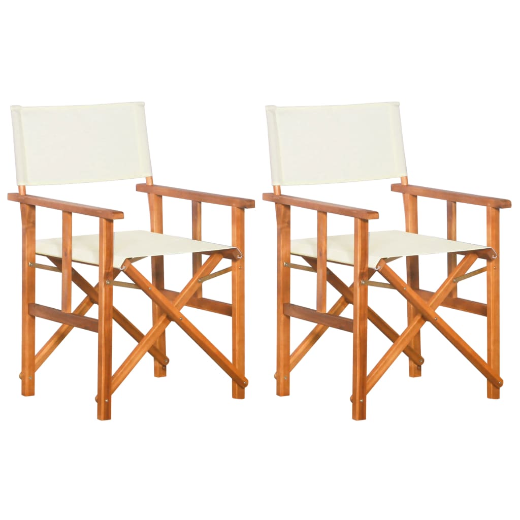 Director's chairs 2 pcs. Solid acacia wood