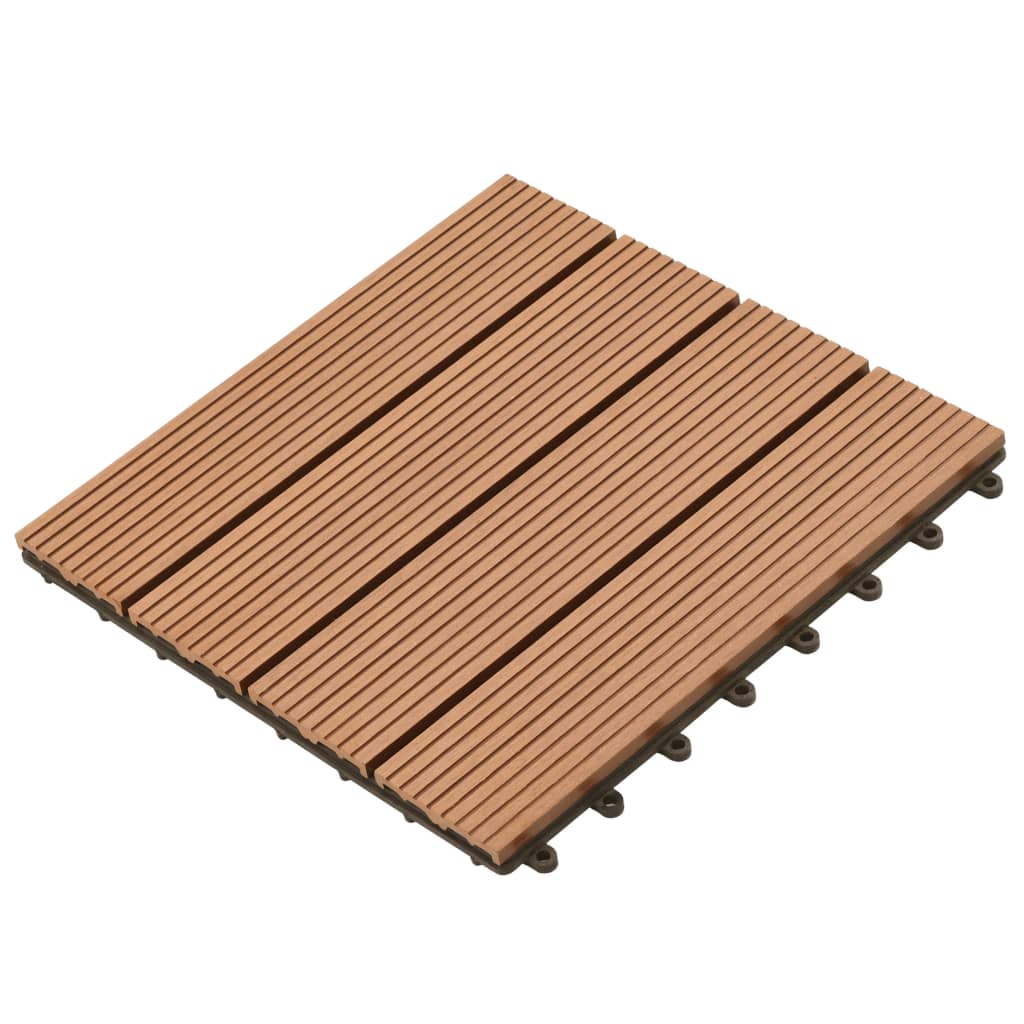 22 pcs. terrace tiles 30 x 30 cm 2 sqm WPC brown