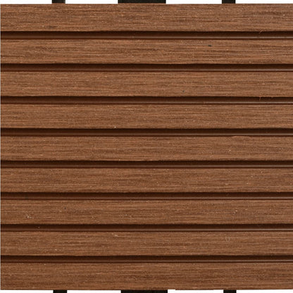 22 pcs. terrace tiles 30 x 30 cm 2 sqm WPC brown