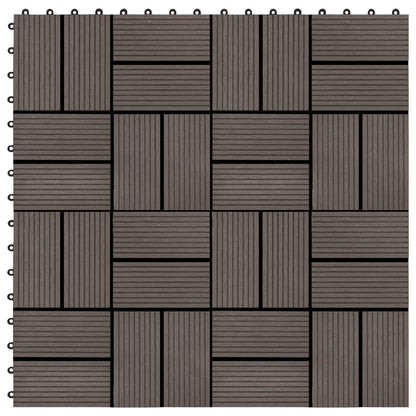 22 Stk. Terrassenfliesen 30 x 30 cm 2 qm WPC Dunkelbraun