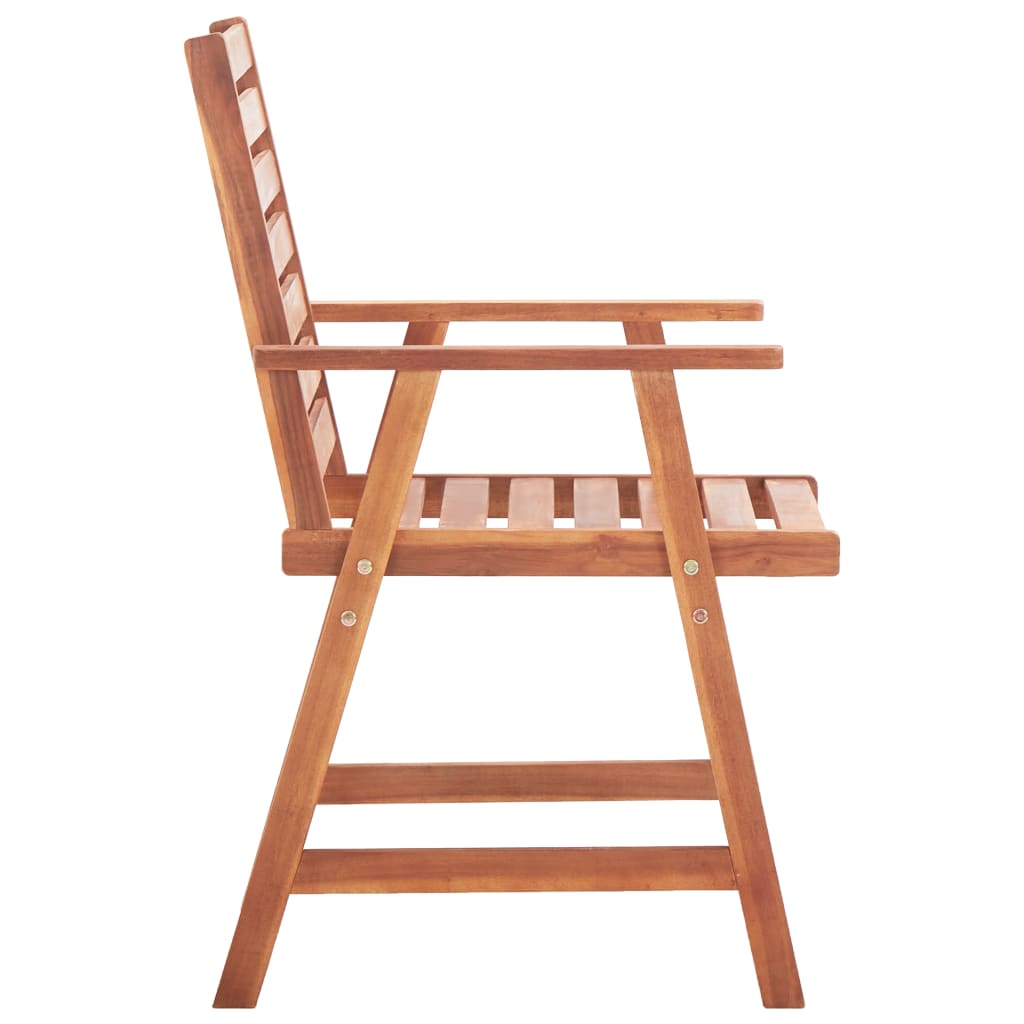 Garden chairs 2 pcs. Solid wood acacia