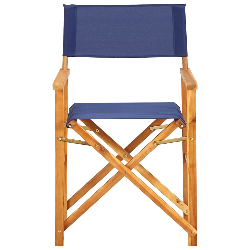 Director's chairs 2 pcs. Solid wood acacia blue