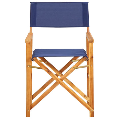 Director's chairs 2 pcs. Solid wood acacia blue