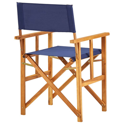 Director's chairs 2 pcs. Solid wood acacia blue