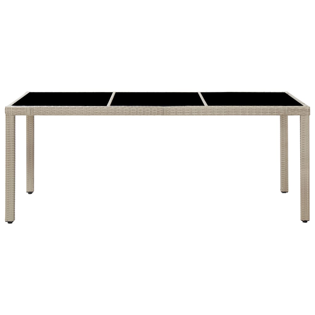 9 kom. Vrtna blagovaonska grupa s jastucima od poli ratana bež