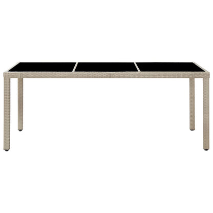 9 kom. Vrtna blagovaonska grupa s jastucima od poli ratana bež