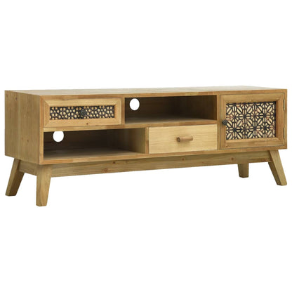 TV cabinet with patterns brown 120x30x42 cm wood