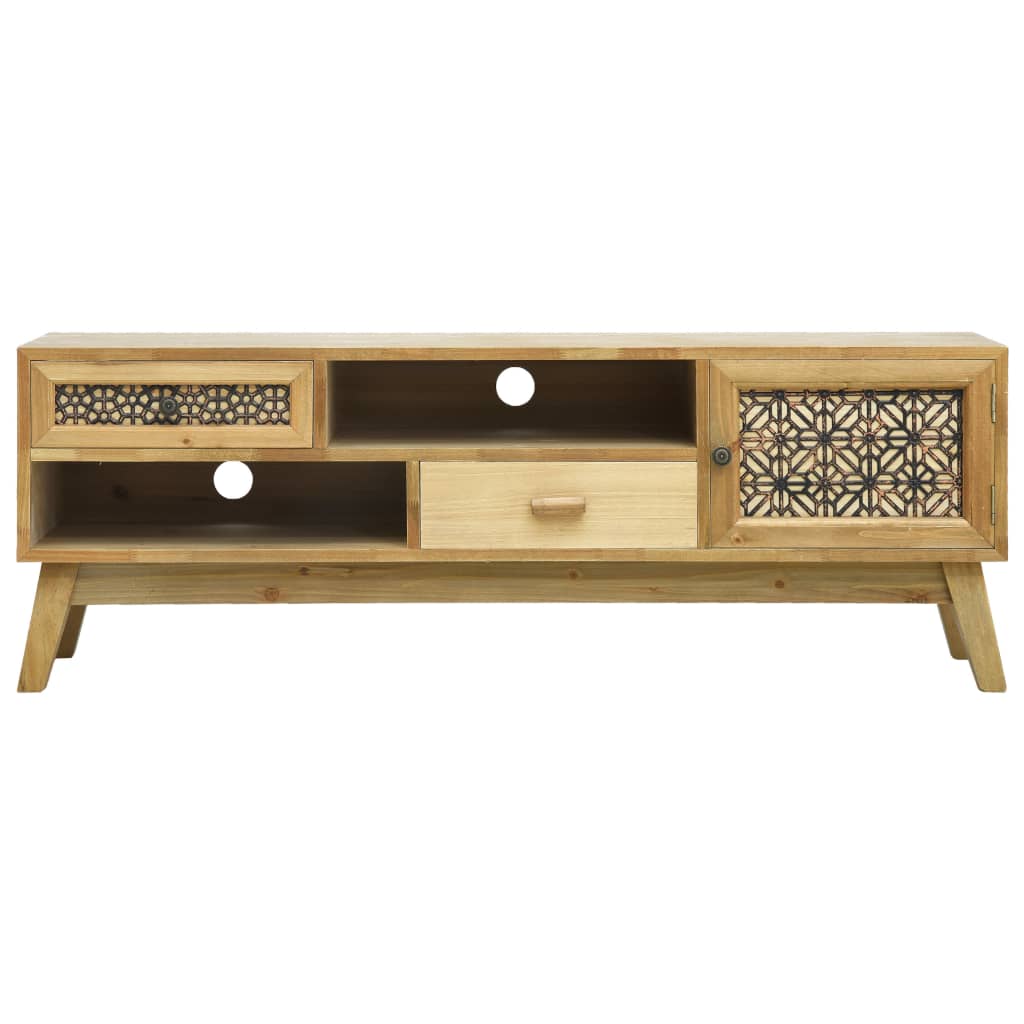 TV cabinet with patterns brown 120x30x42 cm wood