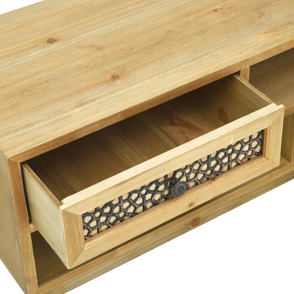 TV cabinet with patterns brown 120x30x42 cm wood