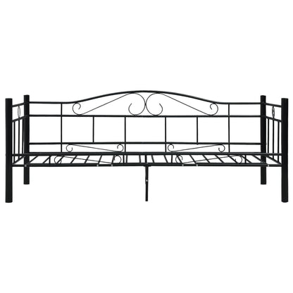 Tagesbett-Rahmen Schwarz Metall 90×200 cm