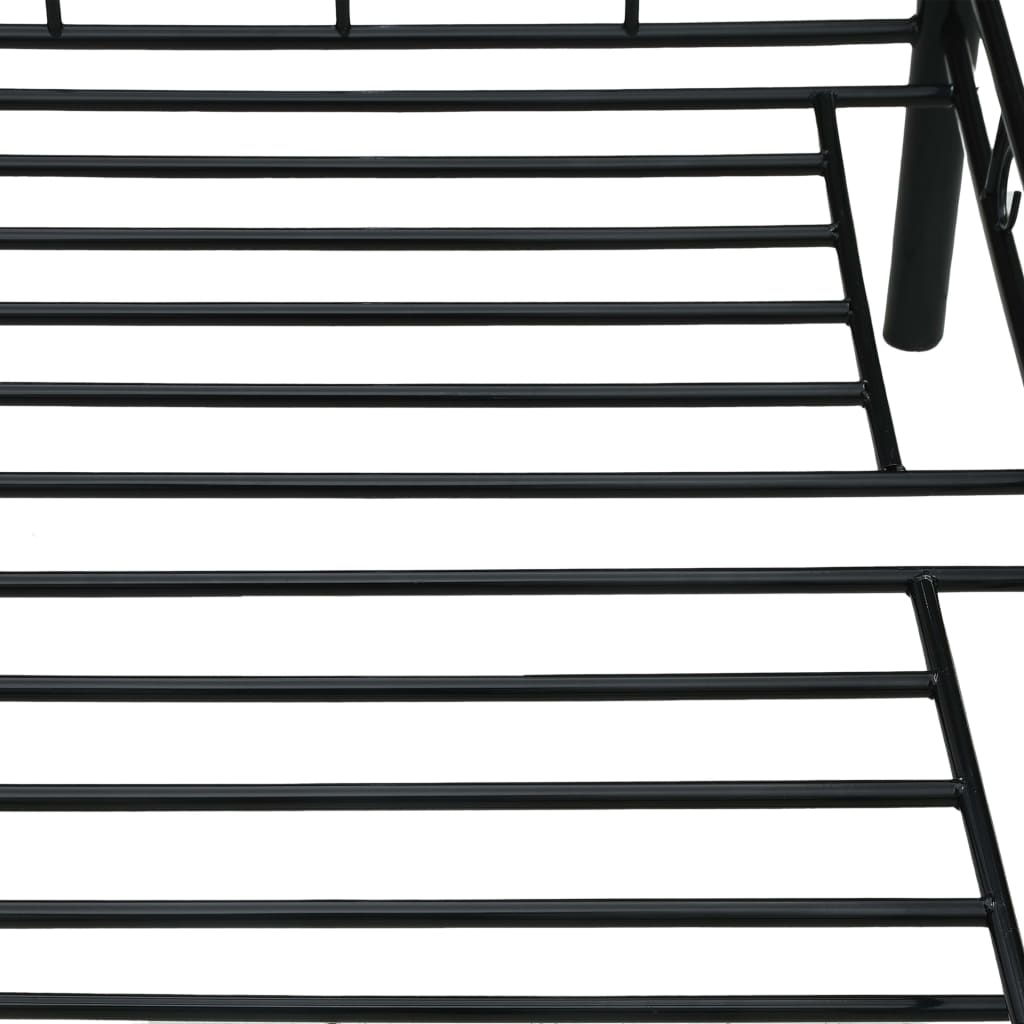 Tagesbett-Rahmen Schwarz Metall 90×200 cm