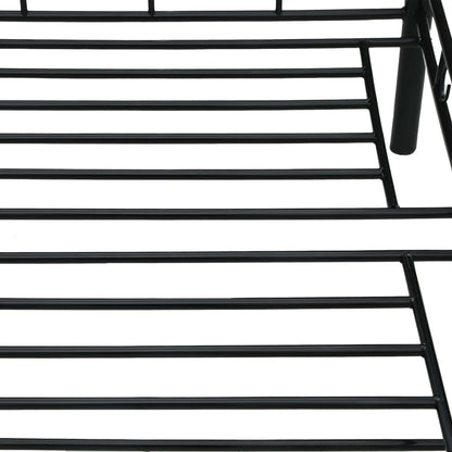 Tagesbett-Rahmen Schwarz Metall 90×200 cm