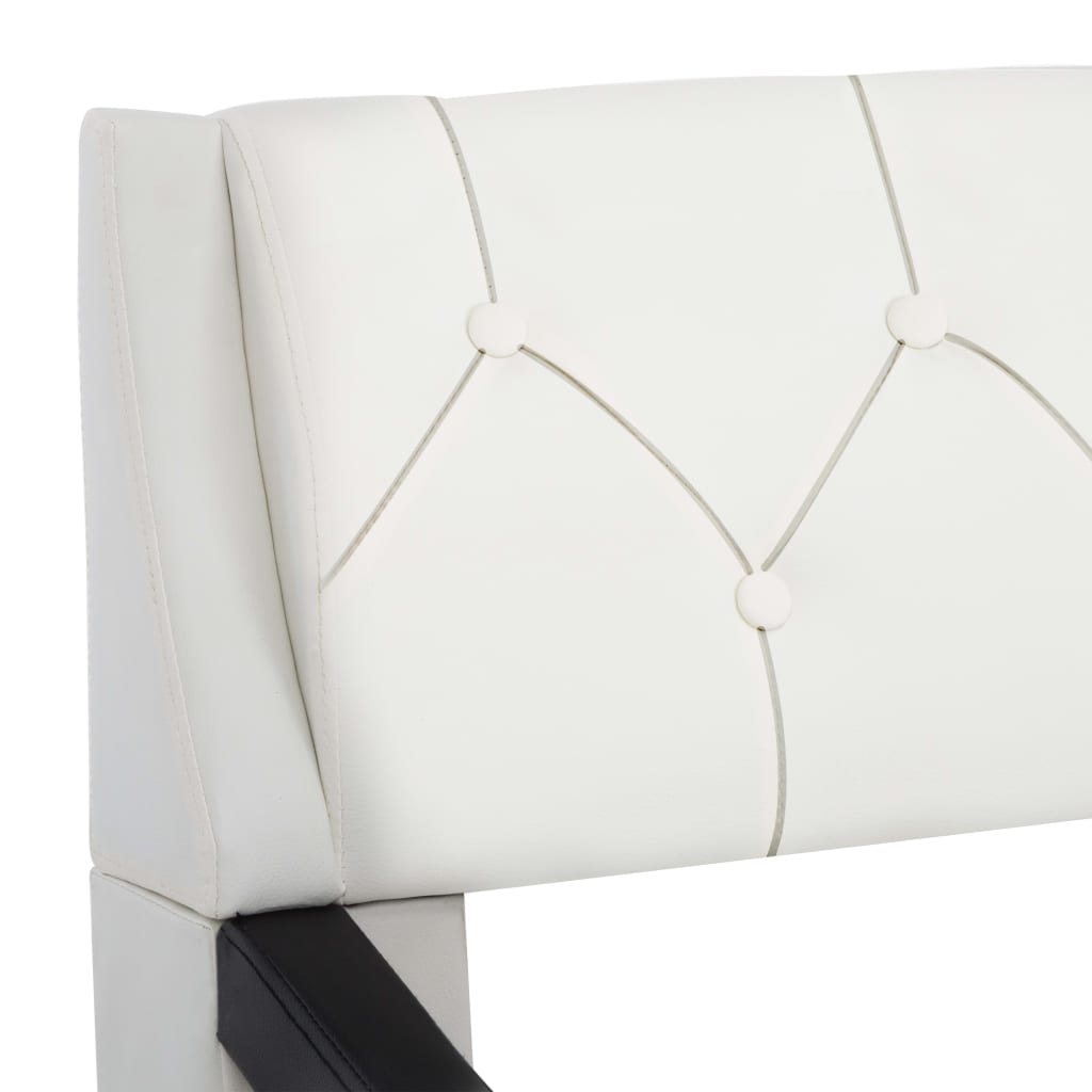 Okvir kreveta bijela i crna umjetna koža 140x200 cm