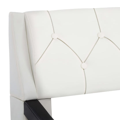 Okvir kreveta bijela i crna umjetna koža 140x200 cm