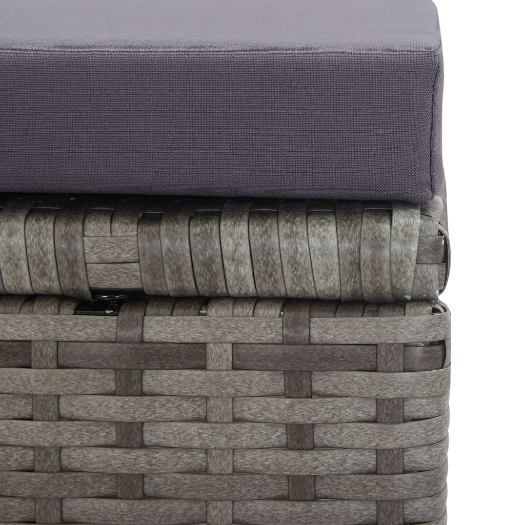 13 kom. Vrtna blagovaonska grupa od poliratana i bagremovog drveta antracit