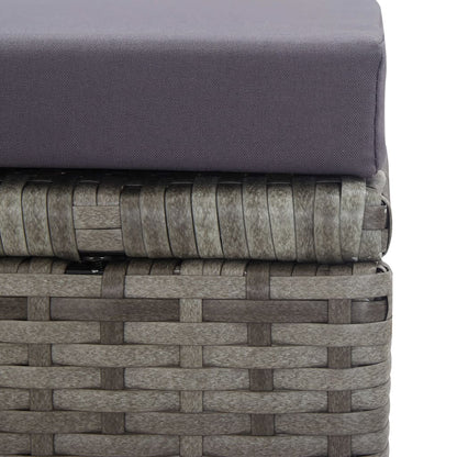 13 kom. Vrtna blagovaonska grupa od poliratana i bagremovog drveta antracit