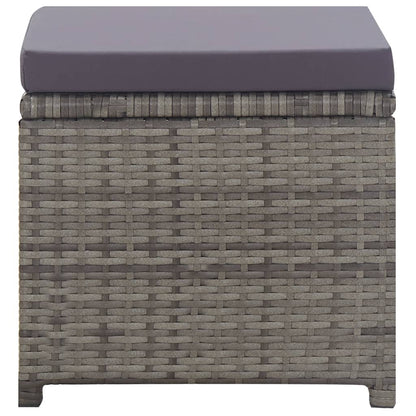 13 kom. Vrtna blagovaonska grupa od poliratana i bagremovog drveta antracit