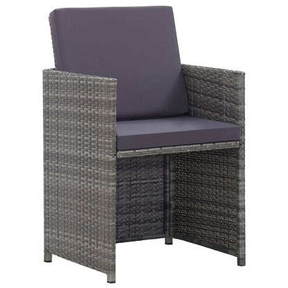 13 kom. Vrtna blagovaonska grupa s jastucima poliratan antracit