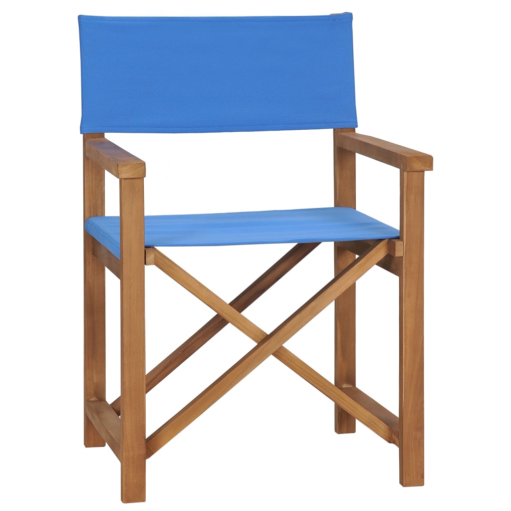Director's chair solid teak blue