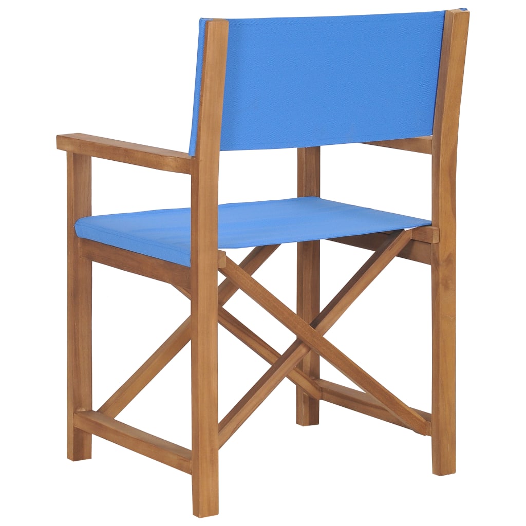 Director's chair solid teak blue