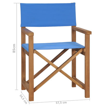 Director's chair solid teak blue