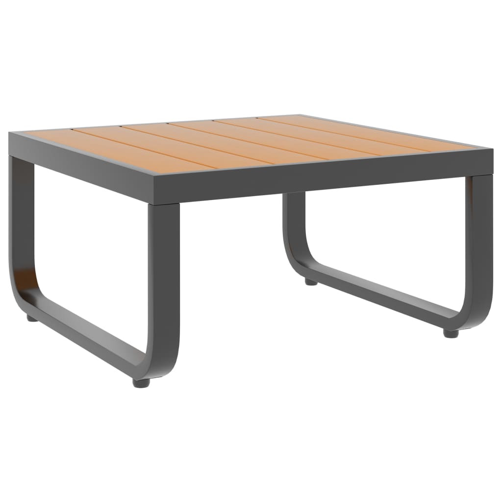 5-piece garden corner sofa set with cushions made of aluminium and WPC