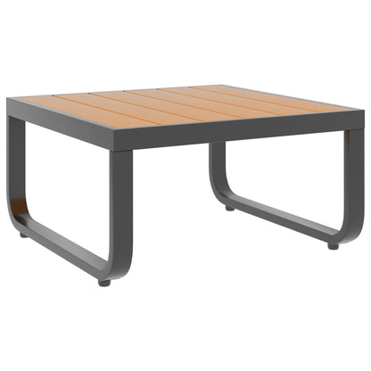 5-piece garden corner sofa set with cushions made of aluminium and WPC