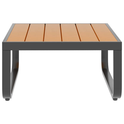 5-piece garden corner sofa set with cushions made of aluminium and WPC